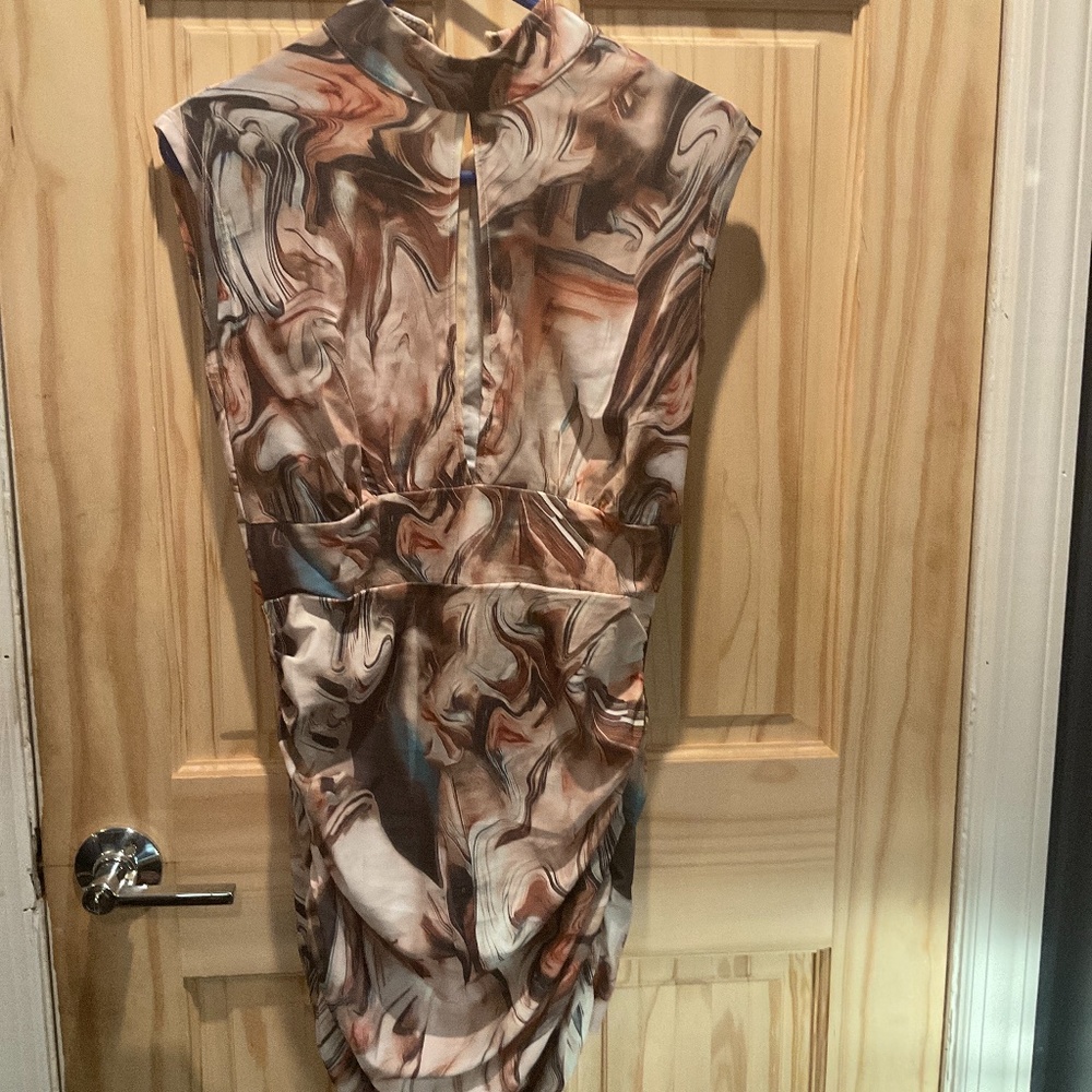 Marble open front dress back zip CHICME SIZE M